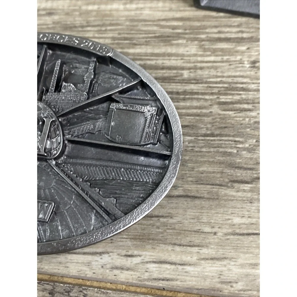 CBI + Shaw Joining Forces 2013 Commemorative Belt Buckle W/ Stand Made‎ in USA
